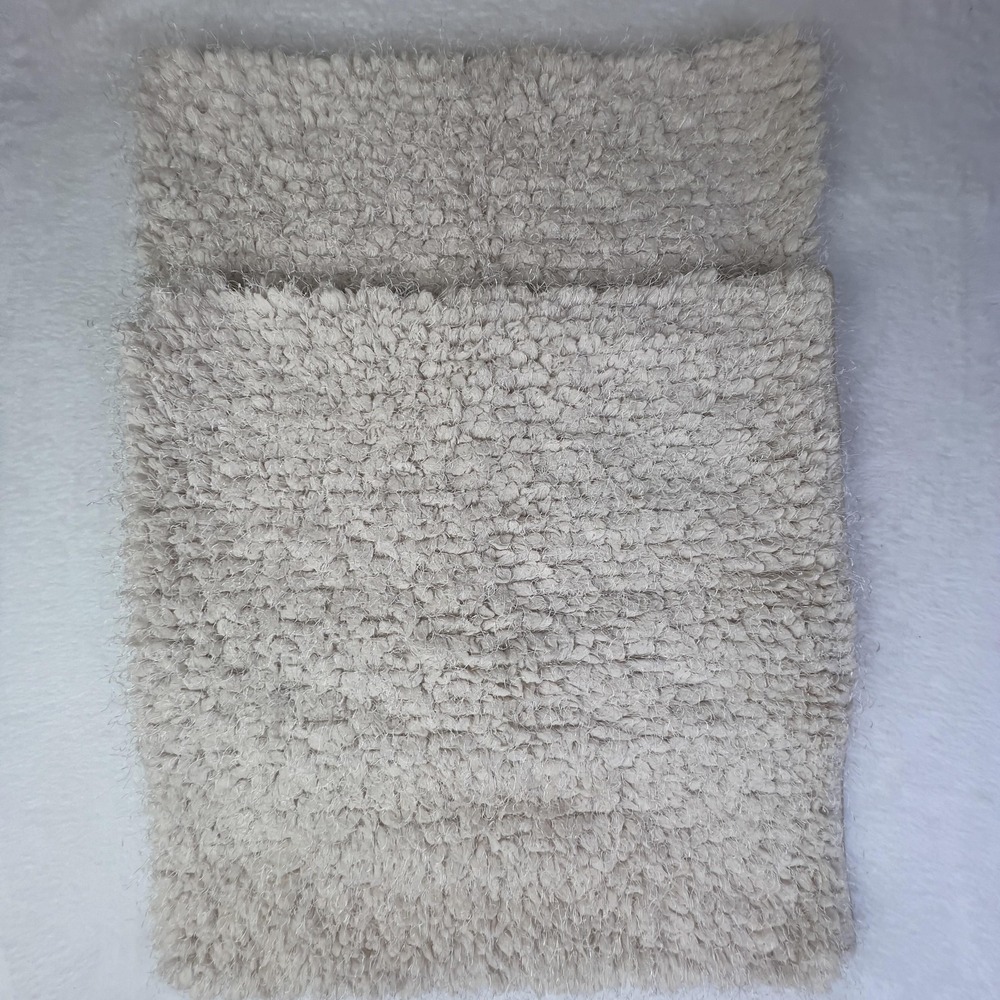 Beige Plush Seat Cushion Rectangle Non-Standard Size Indoor Living Room Decor